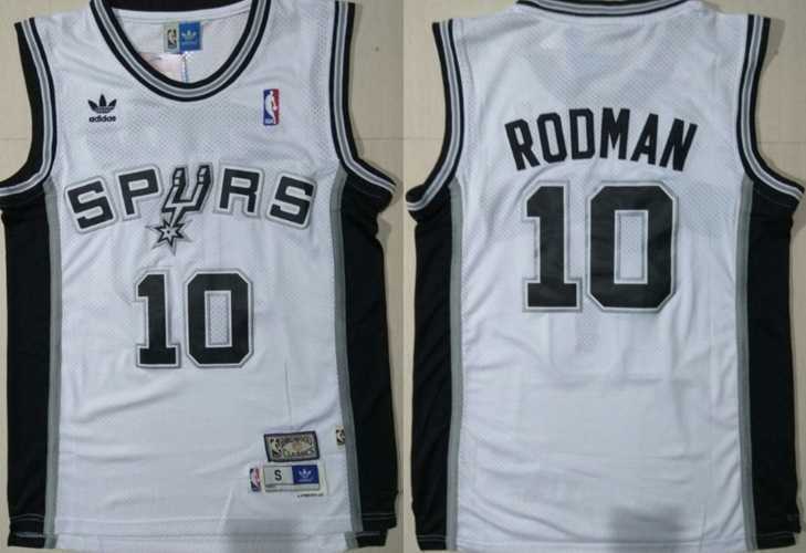 Spurs 10 Dennis Rodman White Mesh Hardwood Classics Jersey,We sell and wholesale Spurs 10 Dennis Rodman White Mesh Hardwood Classics Jersey on line form chian!